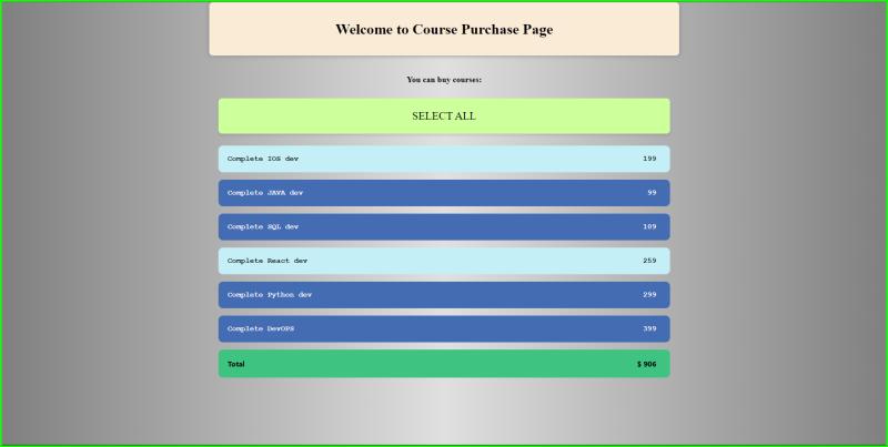 Course Purchase