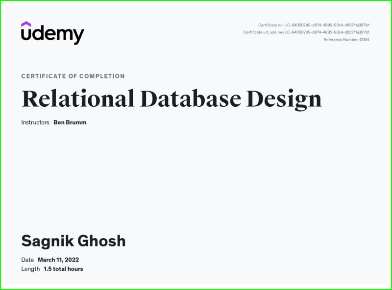 Relational Database Design